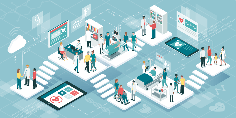 Healthcare AV Solutions Illustration